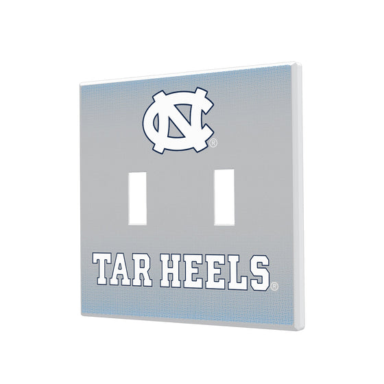 North Carolina Tar Heels Linen Hidden-Screw Light Switch Plate-2