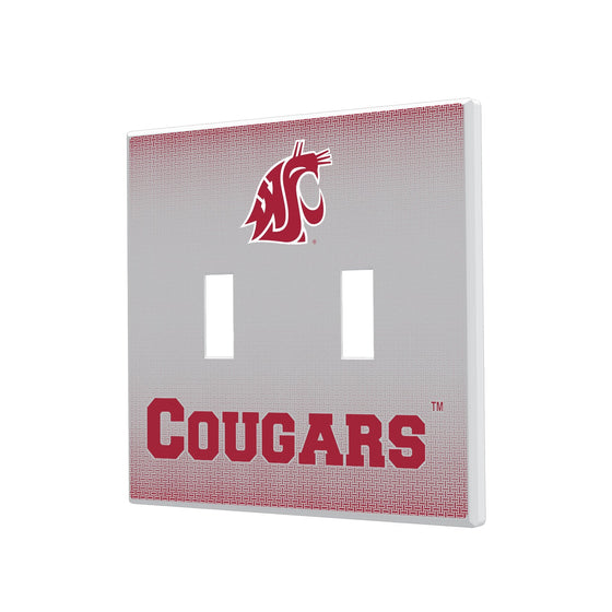 Washington State Cougars Linen Hidden-Screw Light Switch Plate-2