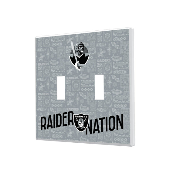 Las Vegas Raiders 2024 Illustrated Limited Edition Hidden-Screw Light Switch Plate-2