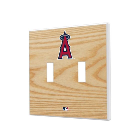 Los Angeles Angels Wood Bat Hidden-Screw Light Switch Plate-2