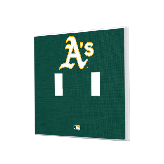 Oakland Athletics Solid Hidden-Screw Light Switch Plate-2