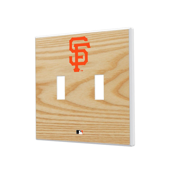 San Francisco Giants Wood Bat Hidden-Screw Light Switch Plate-2