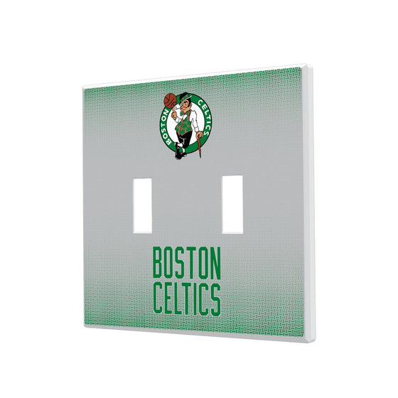 Boston Celtics Linen Hidden-Screw Light Switch Plate-2