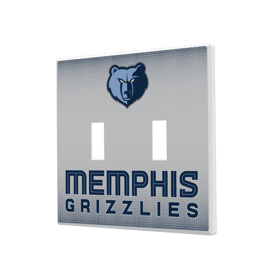 Memphis Grizzlies Linen Hidden-Screw Light Switch Plate-2