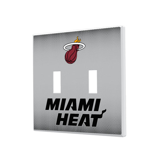 Miami Heat Linen Hidden-Screw Light Switch Plate-2