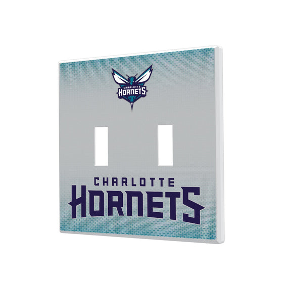 Charlotte Hornets Linen Hidden-Screw Light Switch Plate-2