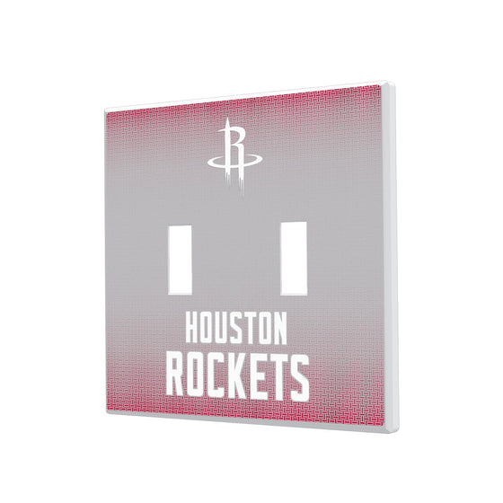 Houston Rockets Linen Hidden-Screw Light Switch Plate-2