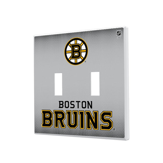 Boston Bruins Linen Hidden-Screw Light Switch Plate-2