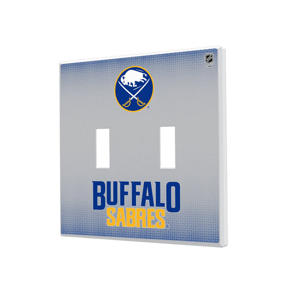 Buffalo Sabres Linen Hidden-Screw Light Switch Plate-2