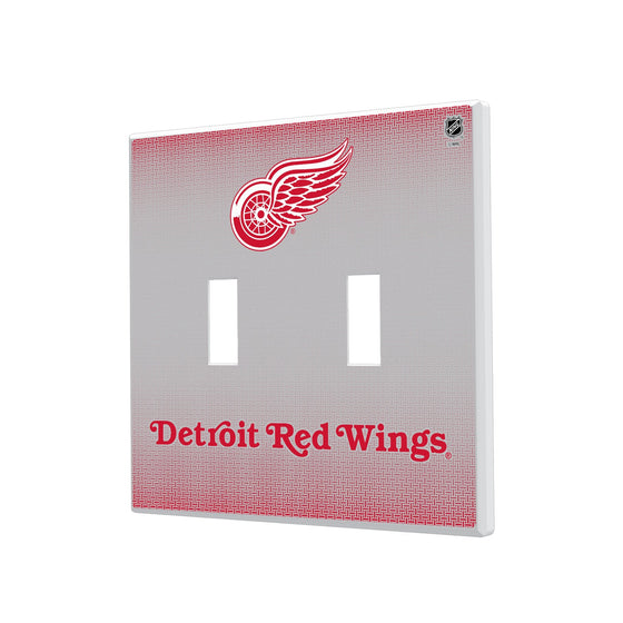 Detroit Red Wings Linen Hidden-Screw Light Switch Plate-2