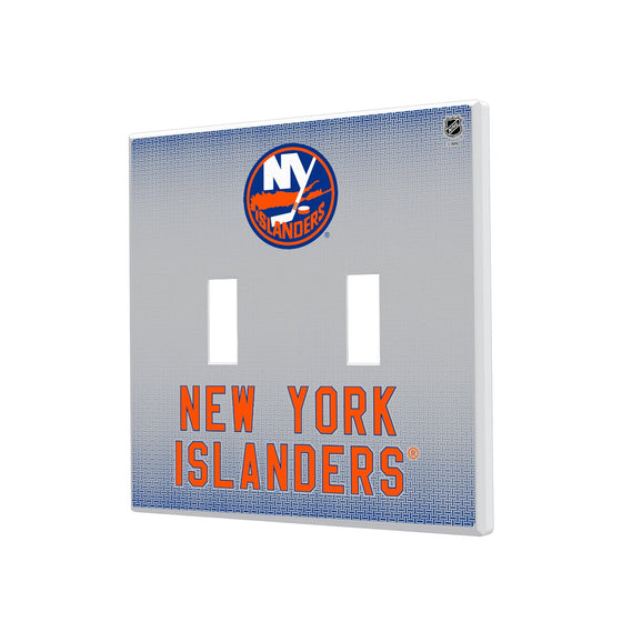 New York Islanders Linen Hidden-Screw Light Switch Plate-2