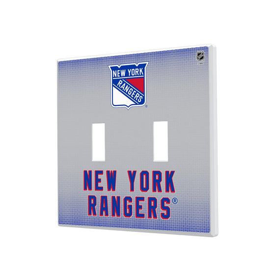 New York Rangers Linen Hidden-Screw Light Switch Plate-2