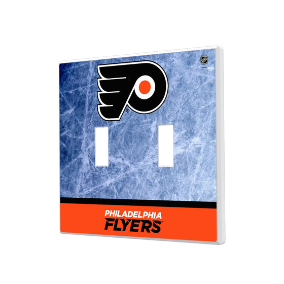 Philadelphia Flyers Ice Wordmark Hidden-Screw Light Switch Plate-2