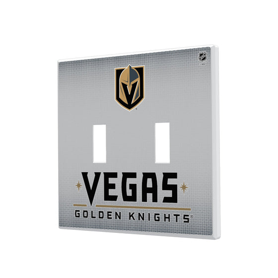 Vegas Golden Knights Linen Hidden-Screw Light Switch Plate-2