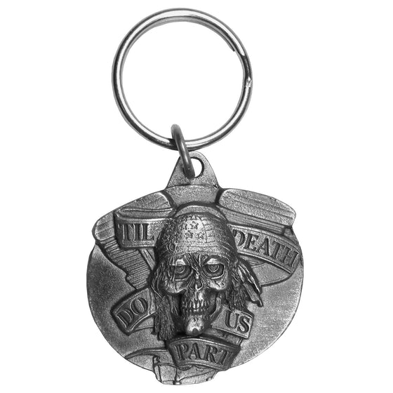 Death Do Us Part Antiqued Keyring