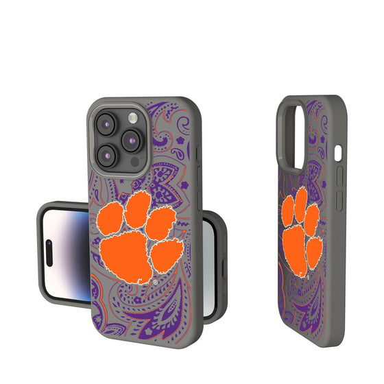 Clemson Tigers Paisley Soft Touch Phone Case-0