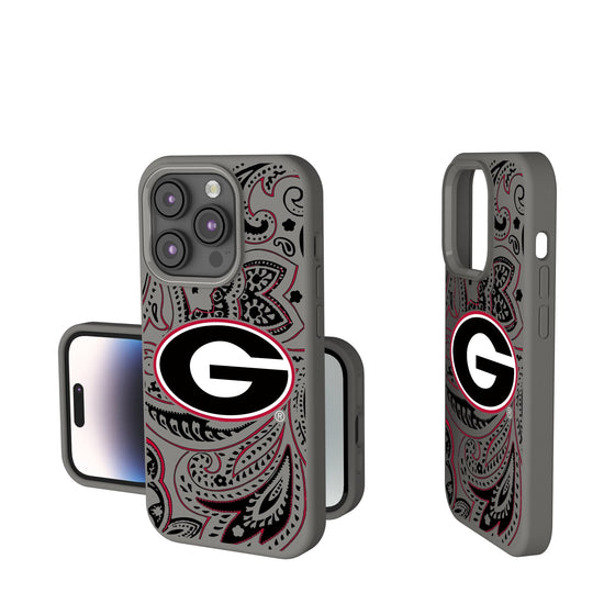 Georgia Bulldogs Paisley Soft Touch Phone Case-0