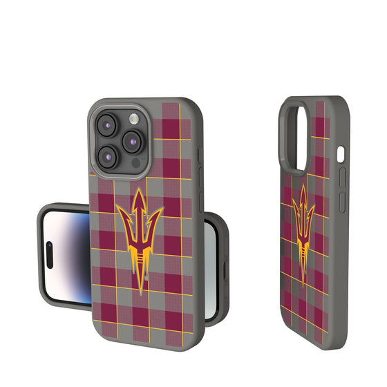 Arizona State Sun Devils Plaid Soft Touch Phone Case-0