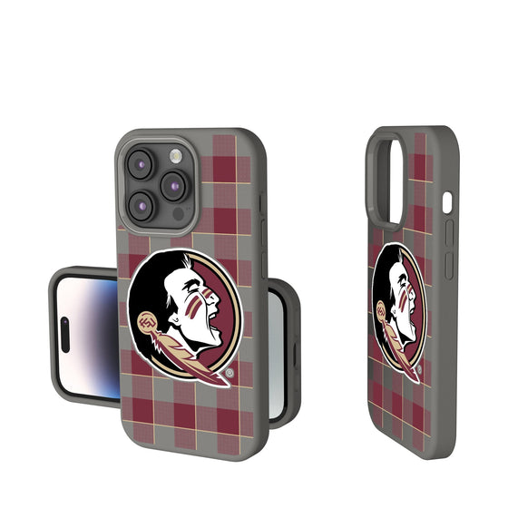 Florida State Seminoles Plaid Soft Touch Phone Case-0