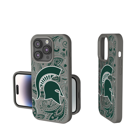 Michigan State Spartans Paisley Soft Touch Phone Case-0