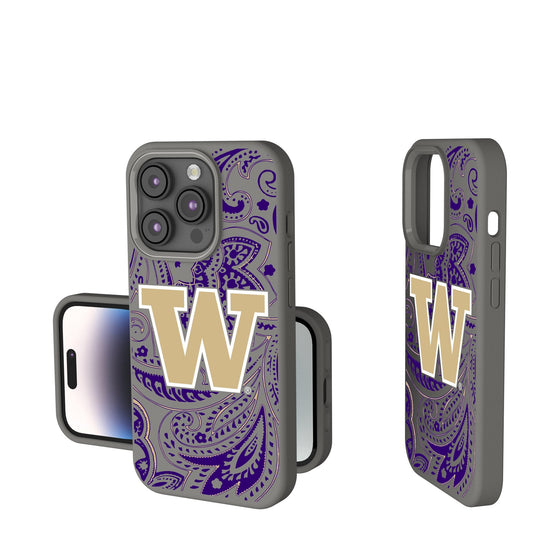 Washington Huskies Paisley Soft Touch Phone Case-0