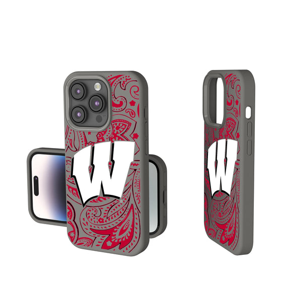 Wisconsin Badgers Paisley Soft Touch Phone Case-0