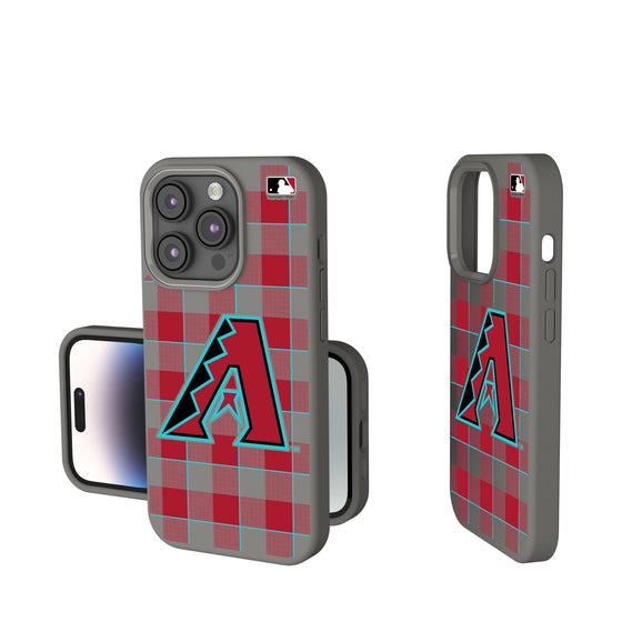 Arizona Diamondbacks Plaid Soft Touch Phone Case-0