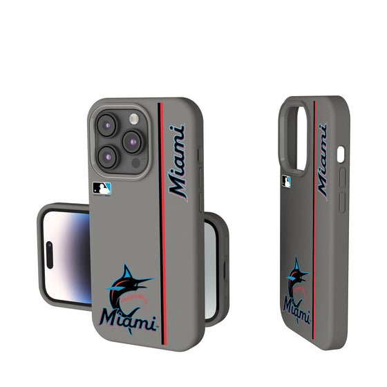 Miami Marlins Sidebar Soft Touch Phone Case-0