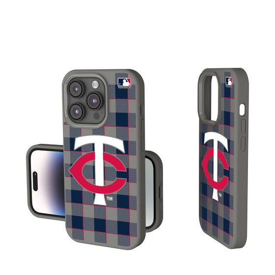 Minnesota Twins Plaid Soft Touch Phone Case-0