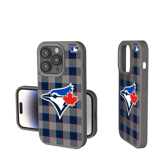 Toronto Blue Jays Plaid Soft Touch Phone Case-0