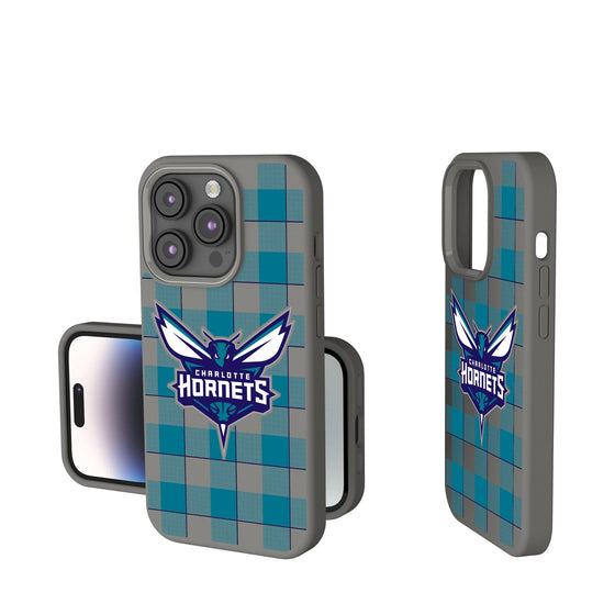 Charlotte Hornets Plaid Soft Touch Phone Case-0