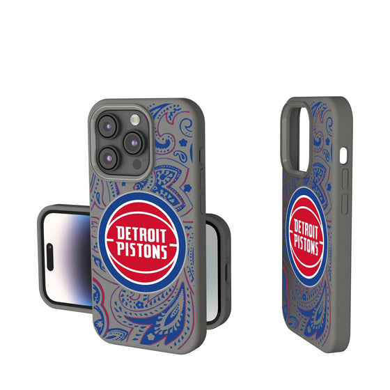 Detroit Pistons Paisley Soft Touch Phone Case-0