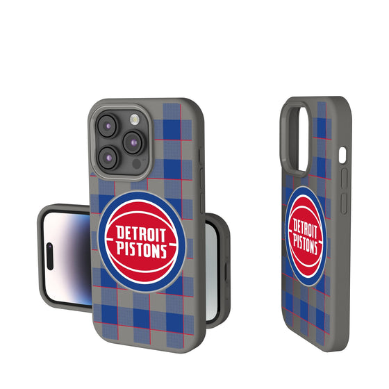 Detroit Pistons Plaid Soft Touch Phone Case-0