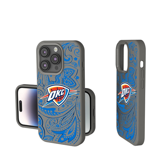 Oklahoma City Thunder Paisley Soft Touch Phone Case-0