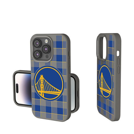 Golden State Warriors Plaid Soft Touch Phone Case-0