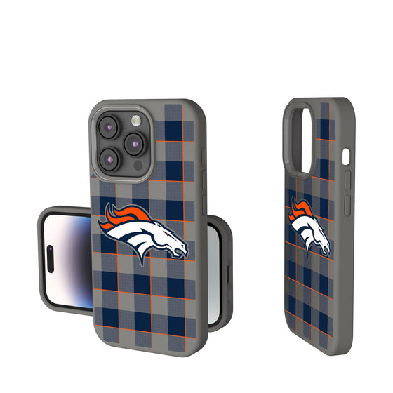 Denver Broncos Plaid Soft Touch Phone Case-0