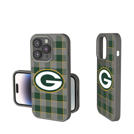 Green Bay Packers Plaid Soft Touch Phone Case-0