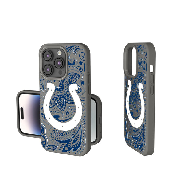 Indianapolis Colts Paisley Soft Touch Phone Case-0