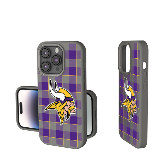 Minnesota Vikings Plaid Soft Touch Phone Case-0