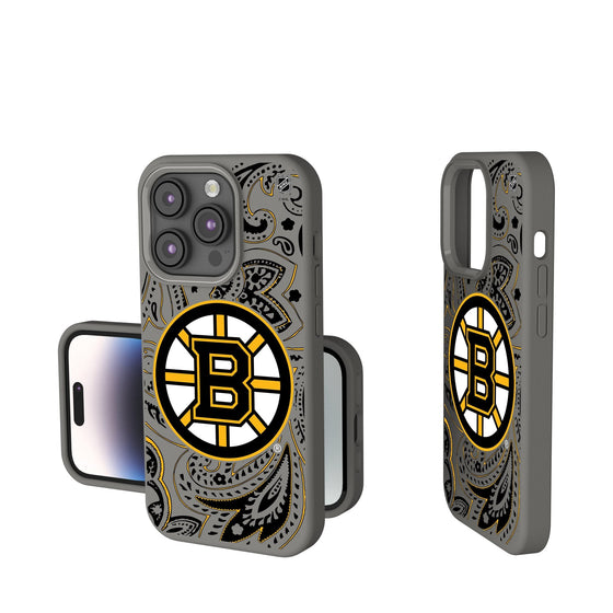 Boston Bruins Paisley Soft Touch Phone Case-0