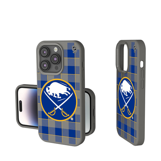 Buffalo Sabres Plaid Soft Touch Phone Case-0