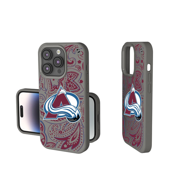 Colorado Avalanche Paisley Soft Touch Phone Case-0