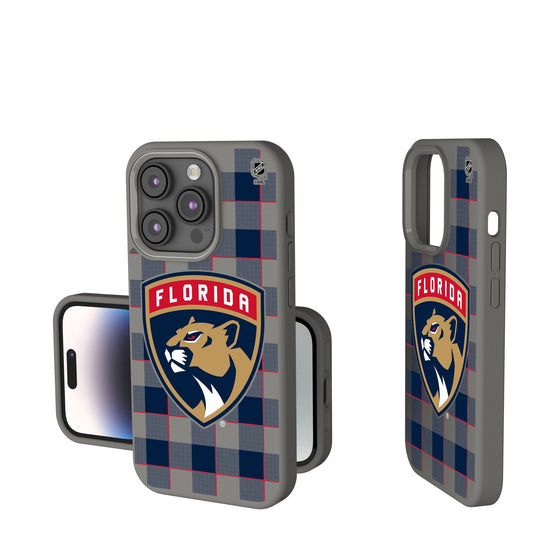 Florida Panthers Plaid Soft Touch Phone Case-0