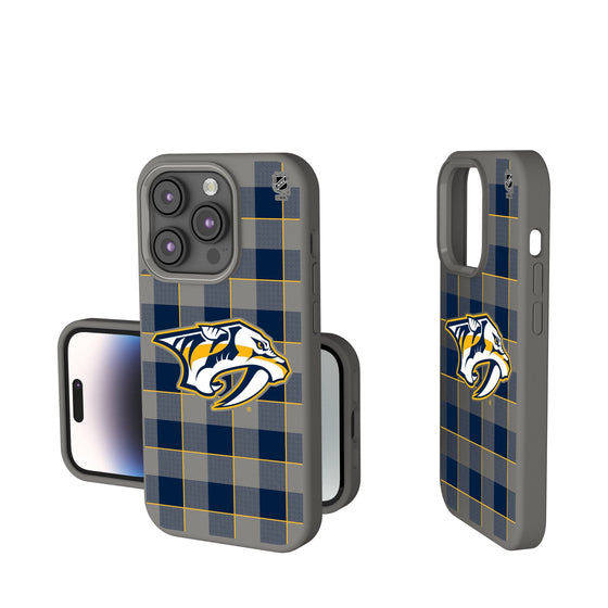 Nashville Predators Plaid Soft Touch Phone Case-0