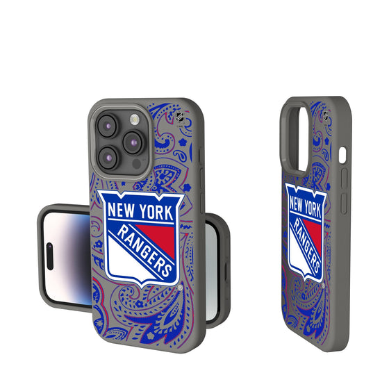 New York Rangers Paisley Soft Touch Phone Case-0