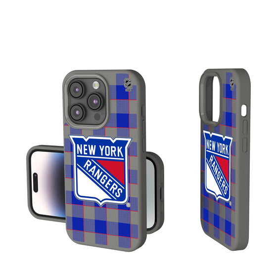 New York Rangers Plaid Soft Touch Phone Case-0