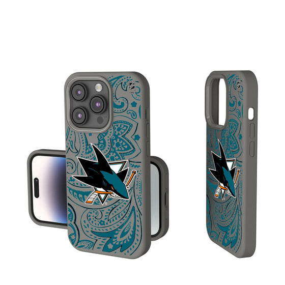 San Jose Sharks Paisley Soft Touch Phone Case-0