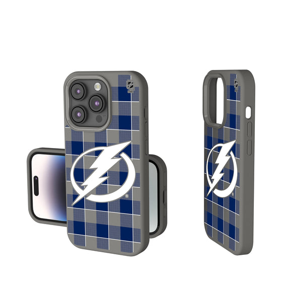 Tampa Bay Lightning Plaid Soft Touch Phone Case-0