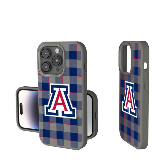 Arizona Wildcats Plaid Soft Touch Phone Case-0