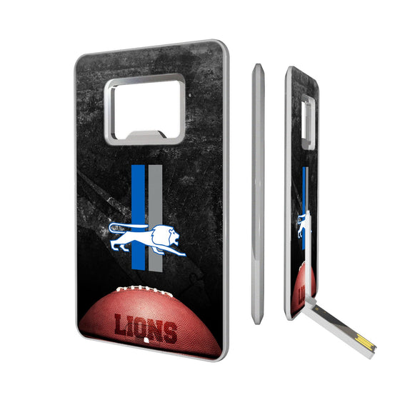 Detroit Lions Retro Legendary Credit Card USB Drive with Bottle Opener 32GB-0